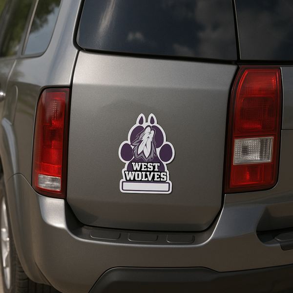 custom car magnet west wolves